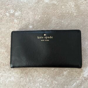 Kate Spade Black Leather Bi-fold Wallet